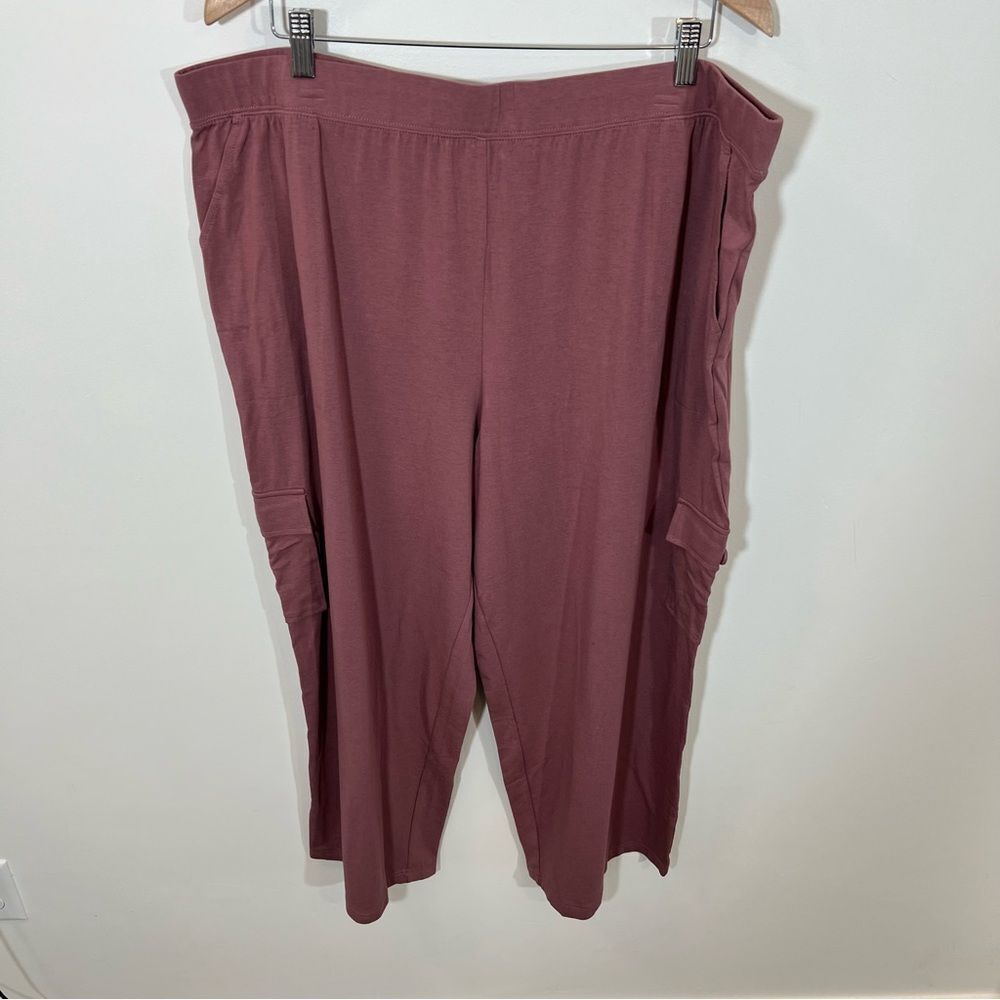 NWT Denim&Co Beach Petite Pull-On Wide Leg Cargo Pants | Size 2XP